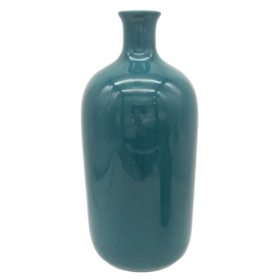 Home Accents * | Low Price Laila Ali Blue Ceramic Vase, 10