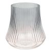 Home Accents * | Flash Sale Laila Ali Grey Ombre Ribbed Glass Vase, 7