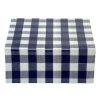 Home Accents * | Discount Sale Large Blue & White Check Decal Box, 6 5