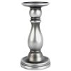 Home Accents * | Closeout Sale Silver Antique Pillar Candle Holder, 8