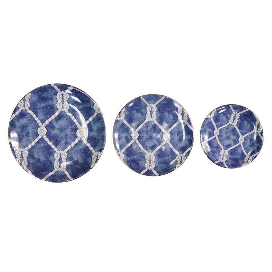 Home Accents * | Original 3-Piece Blue Rope Trinket Tray Set, 6