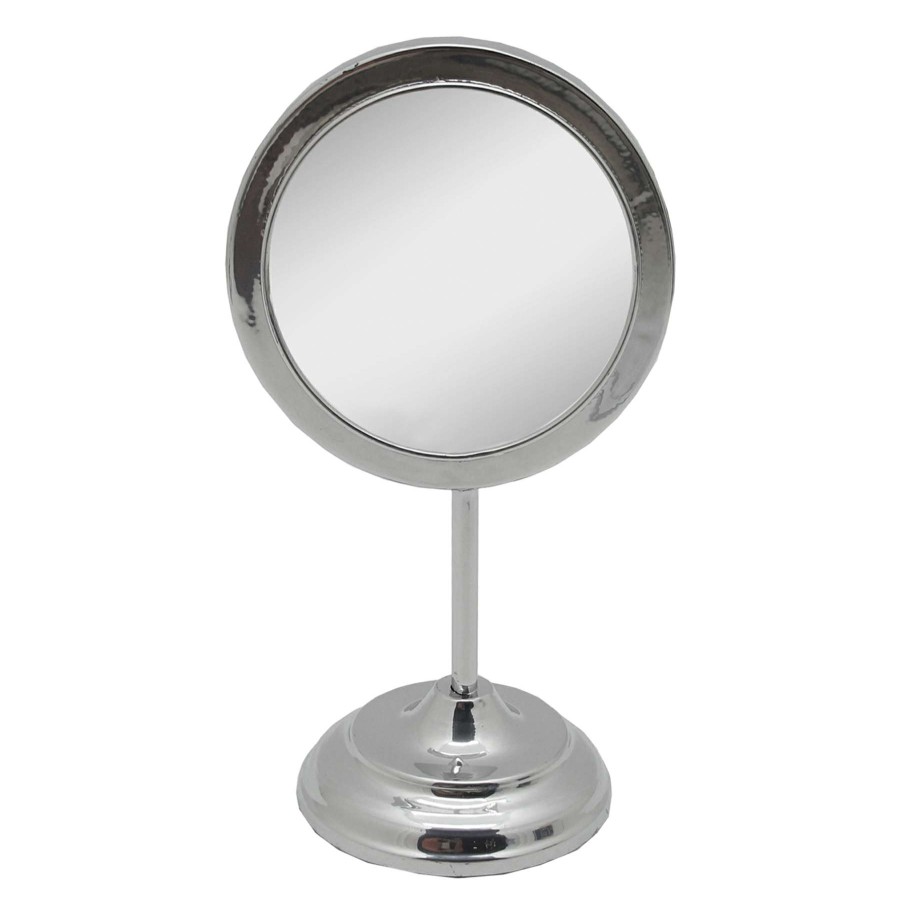 Home Accents * | Bargain Sale 11In Silver Round Mirror