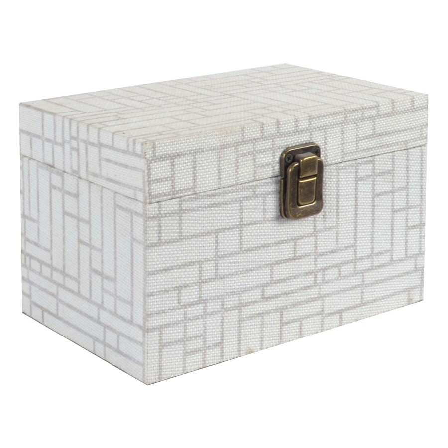 Home Accents * | Premium Tracey Boyd White Cloth Box Decor, 8 5