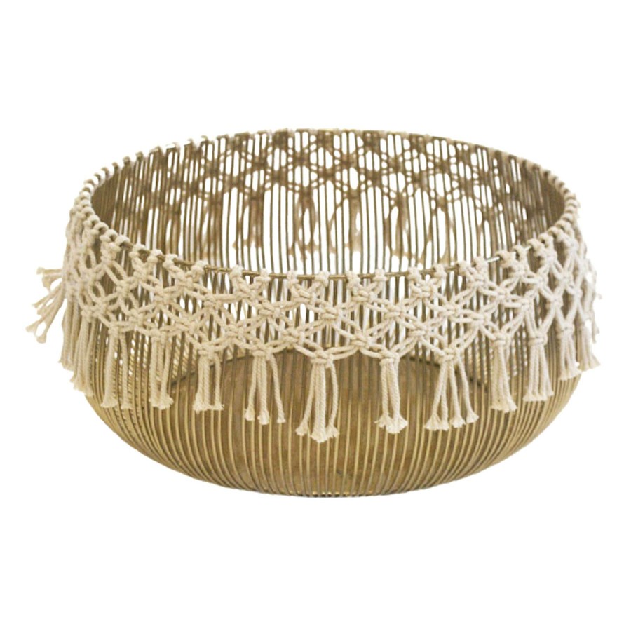 Home Accents * | Sale Gold Metal Bowl, 15