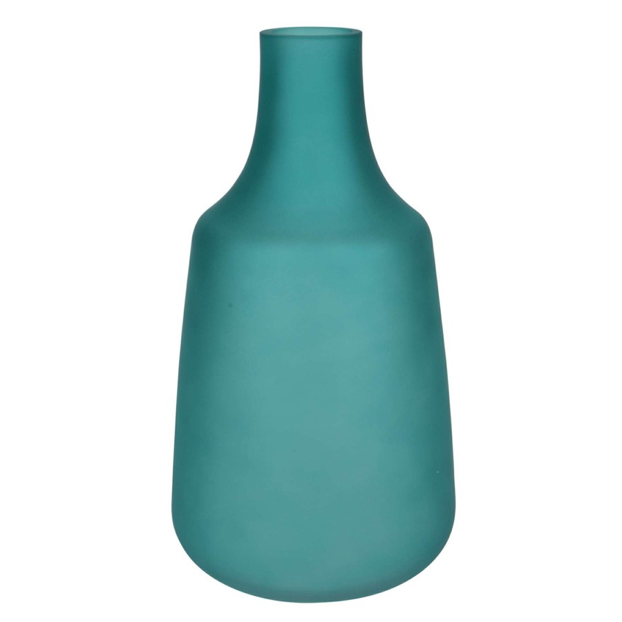 Home Accents * | Exclusive Laila Ali Matte Green Frosted Glass Vase, 10