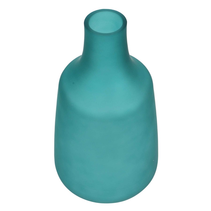 Home Accents * | Exclusive Laila Ali Matte Green Frosted Glass Vase, 10