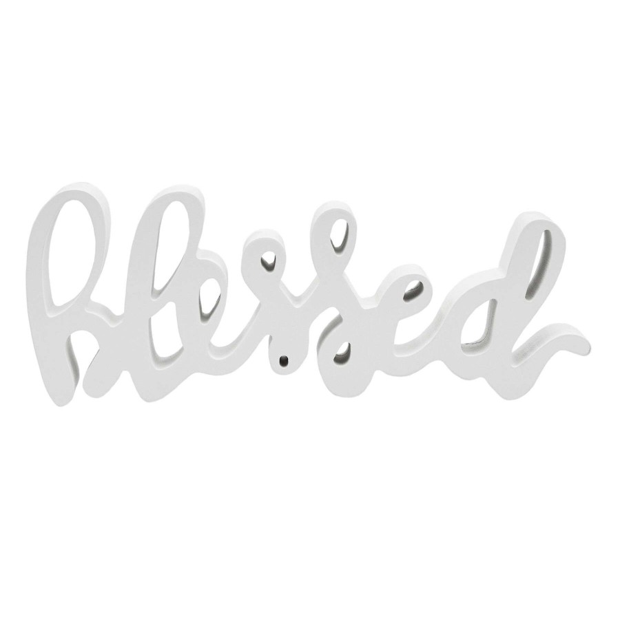 Home Accents * | Closeout Sale Blessed Cutout Table Sign, 12 5