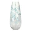 Home Accents * | Attractive Grace Mitchell Blue Floral Etched Clear Vase, 12