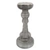 Home Accents * | Closeout Sale Grey Candle Holder, Large