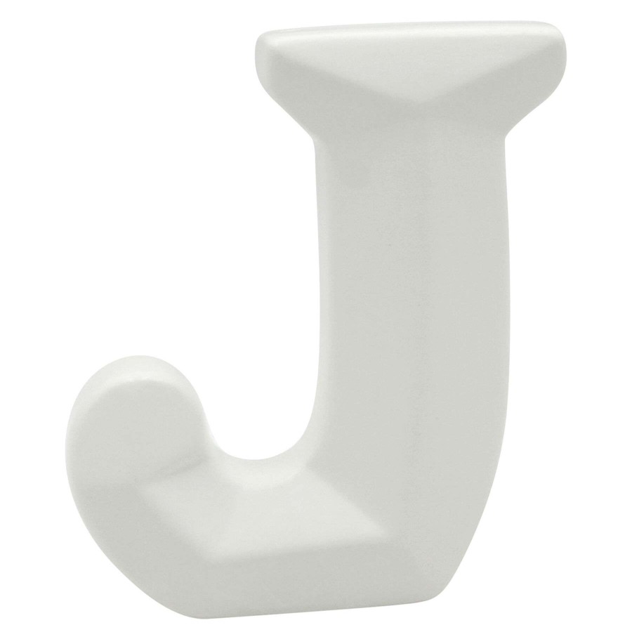 Home Accents * | Bargain Sale 6In White Ceramic J