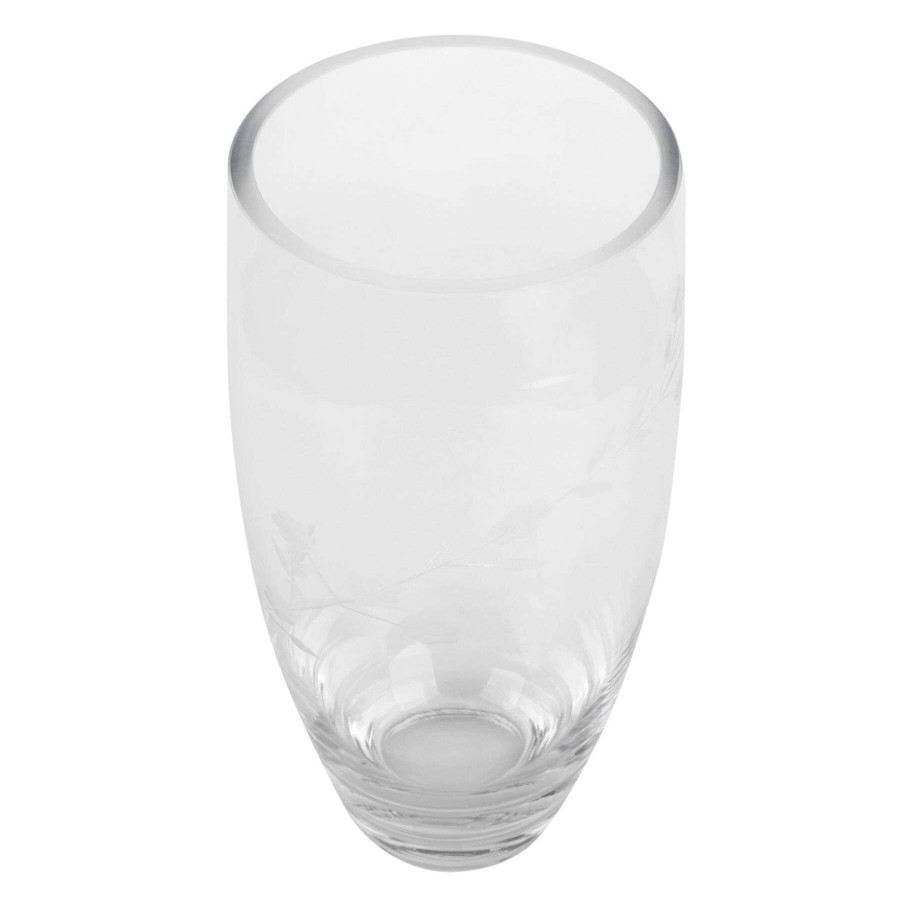 Home Accents * | Attractive Tracey Boyd Etched Clear Glass Vase, 10