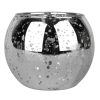 Home Accents * | Bargain Sale Round Silver Glass Votive Candle Holder, 3.7