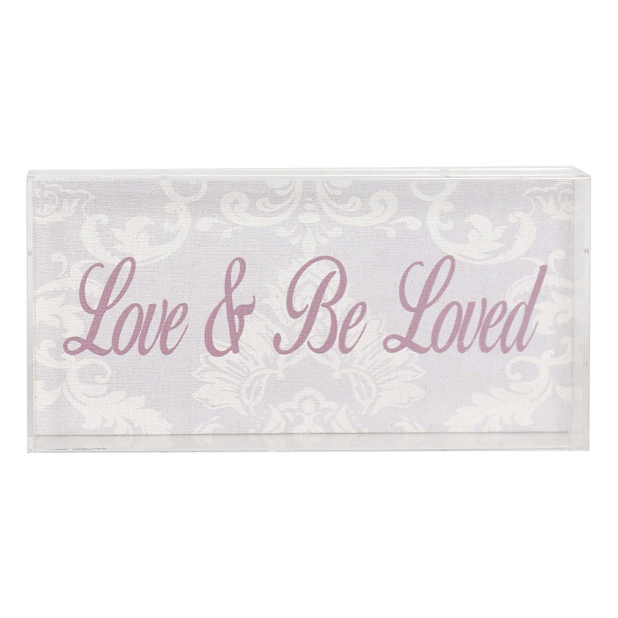 Home Accents * | Outlet Sale Love & Be Loved Wooden Block Sign, 12 6