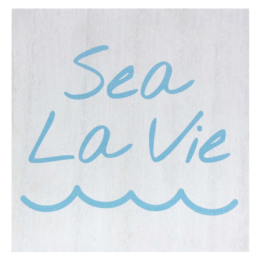 Home Accents * | Reliable Quality Ty Pennington Sea La Vie Embossed Table Sign, 5