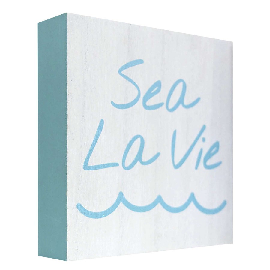 Home Accents * | Reliable Quality Ty Pennington Sea La Vie Embossed Table Sign, 5