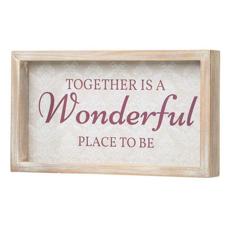 Home Accents * | Exclusive Together Is A Wonderful Place To Be Wall Sign, 10 6