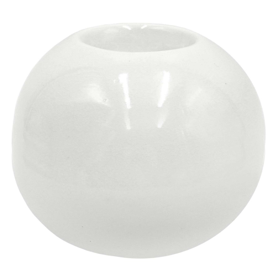 Home Accents * | Best Sellers White Ceramic Round Vase, 4