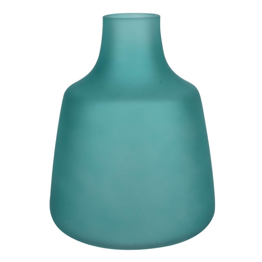 Home Accents * | Discount Sale Laila Ali Matte Green Frosted Glass Vase, 7