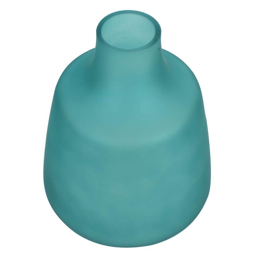 Home Accents * | Discount Sale Laila Ali Matte Green Frosted Glass Vase, 7