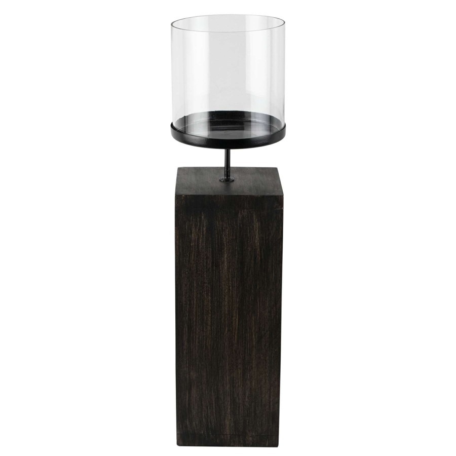 Home Accents * | Top Sellers Black Candle Holder, 19