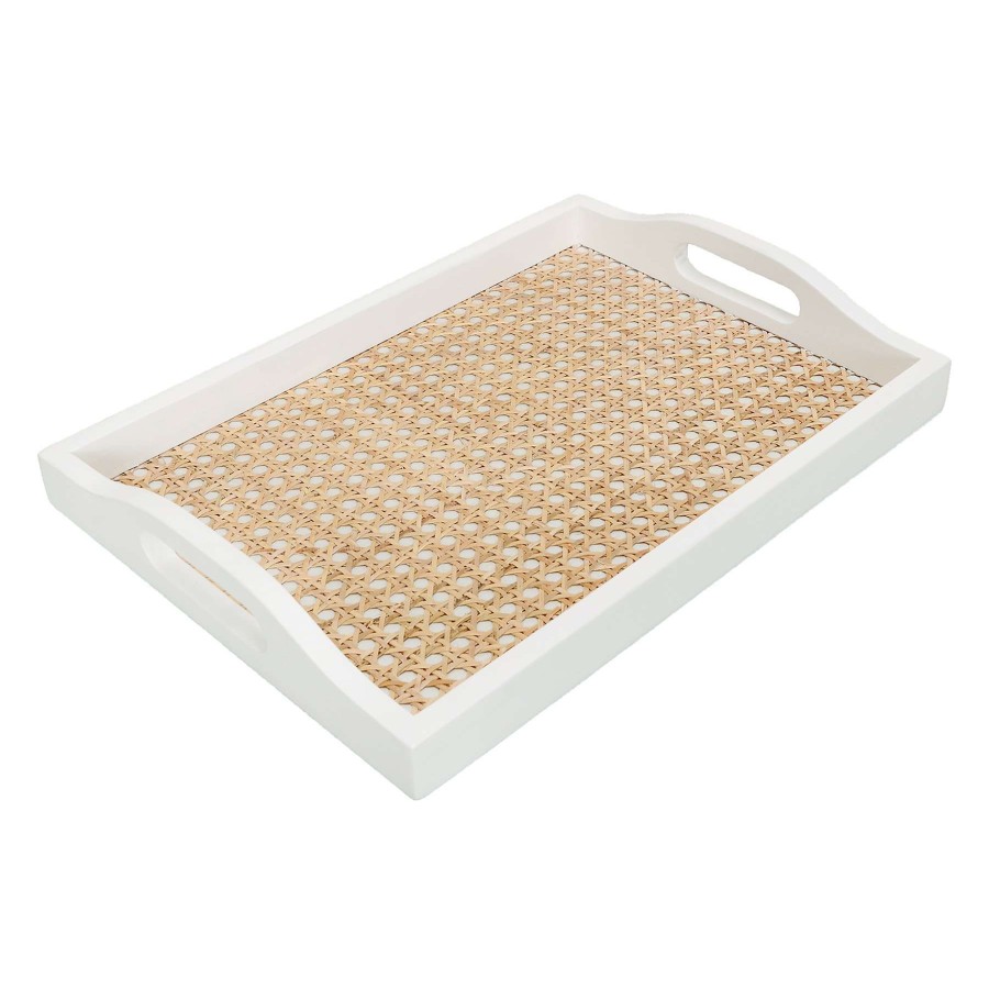 Home Accents * | Premium Grace Mitchell Wood Decorative Tray, Medium