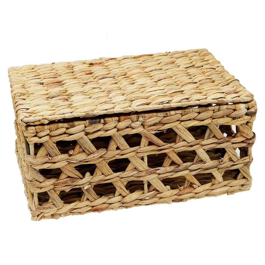 Home Accents * | Exclusive Design Water Hyacinth Grass Storage Box, 12