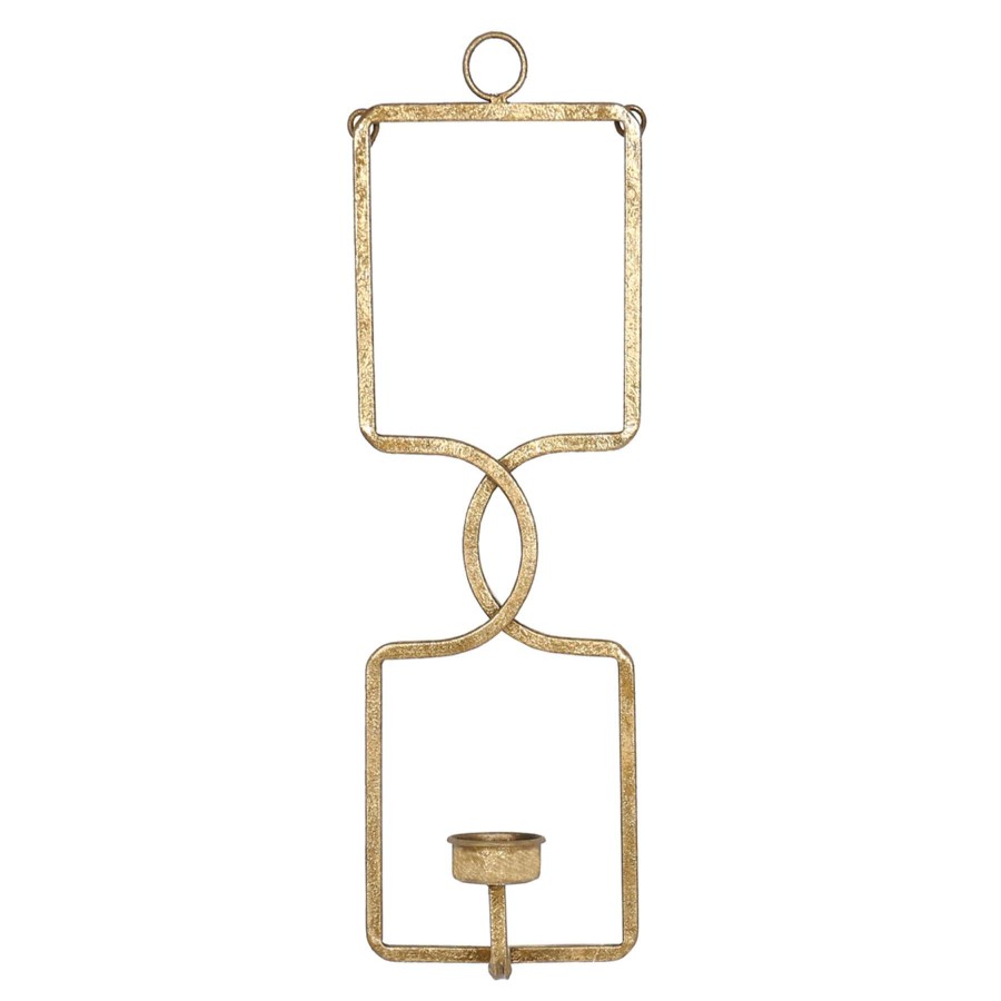 Home Accents * | Exclusive Rectangle Gold Wall Sconce Decor, 17