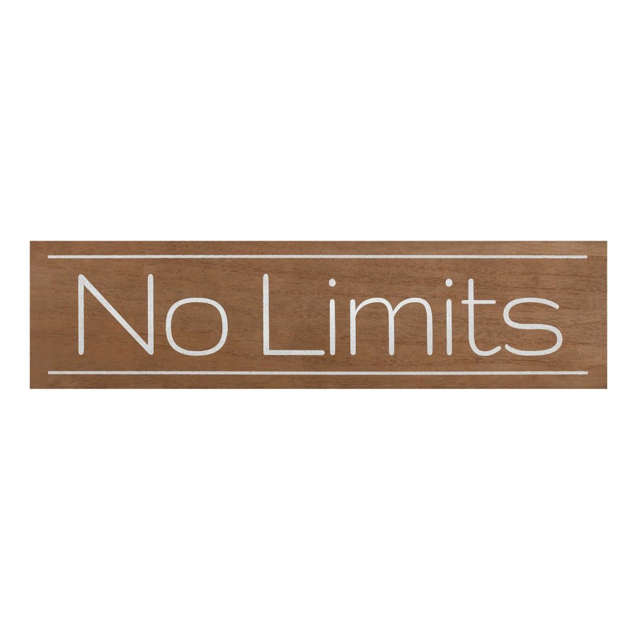 Home Accents * | Exclusive No Limits Wooden Block Sign, 16 4