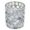 New Style * | Cheap Online Grey Mosaic Votive Candle Holder, 3