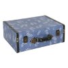 Home Accents * | Exquisite Gifts Blue Printed Luggage Box Decor, 13 9