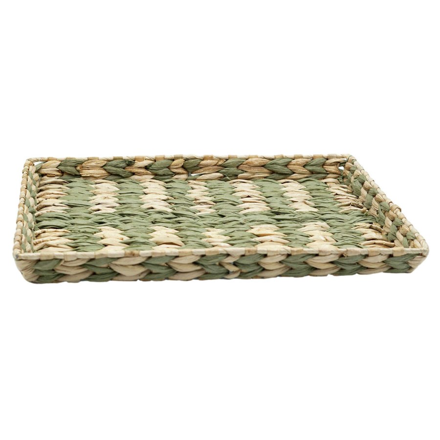 Home Accents * | Exquisite Gifts Green Seagrass Tray, 15 12