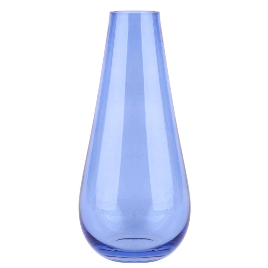 Home Accents * | Outlet Sale Blue Teardrop Glass Vase, 10