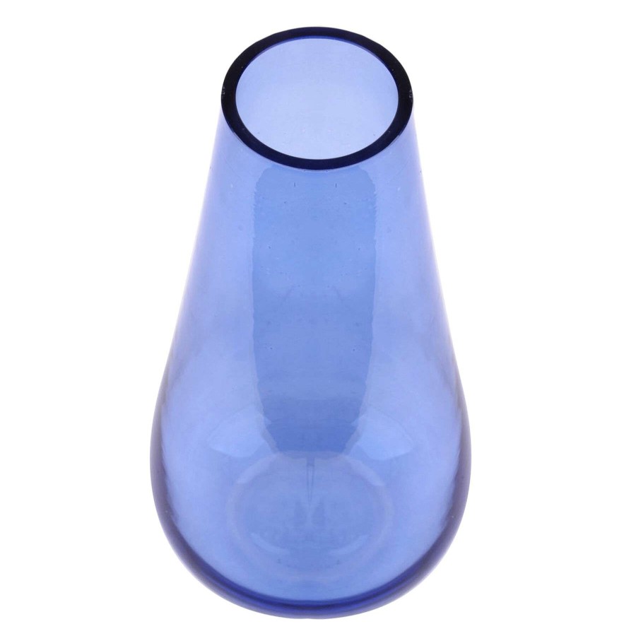 Home Accents * | Outlet Sale Blue Teardrop Glass Vase, 10