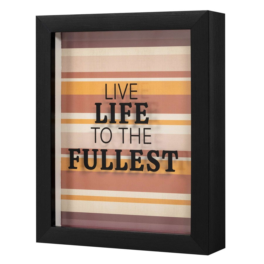 Home Accents * | Cheap Online Tracey Boyd Live Life To The Fullest Glass Framed Wall Sign, 8 10