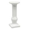 Home Accents * | Exquisite Gifts White Ceramic Pillar Candle Holder, 8