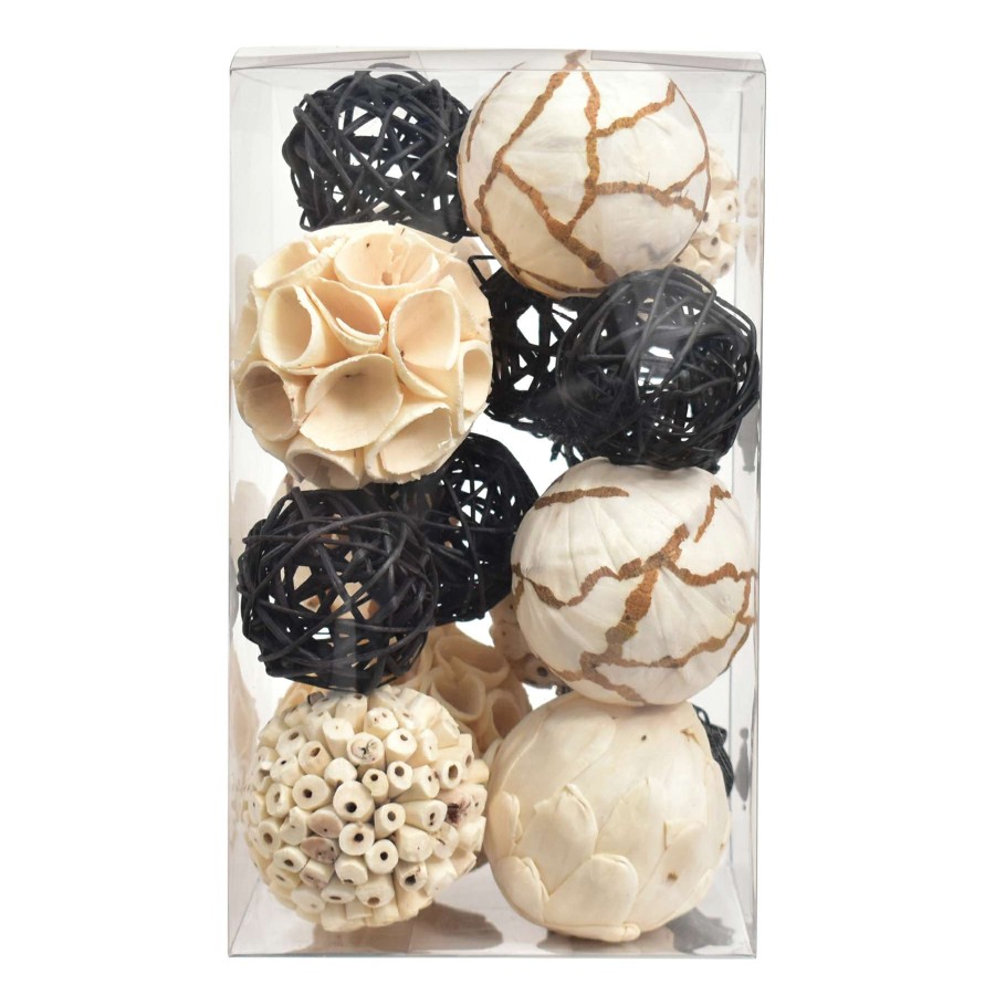 Home Accents * | Reliable Quality 15-Piece Black White Orb Mix