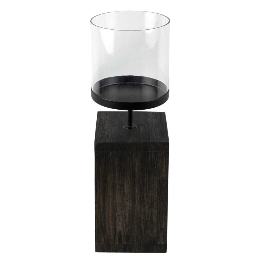 Home Accents * | Sale Black Candle Holder, 14