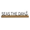 Home Accents * | Discount Sale Seas The Day Metal Cutout Sign On Wood Base, 3 12