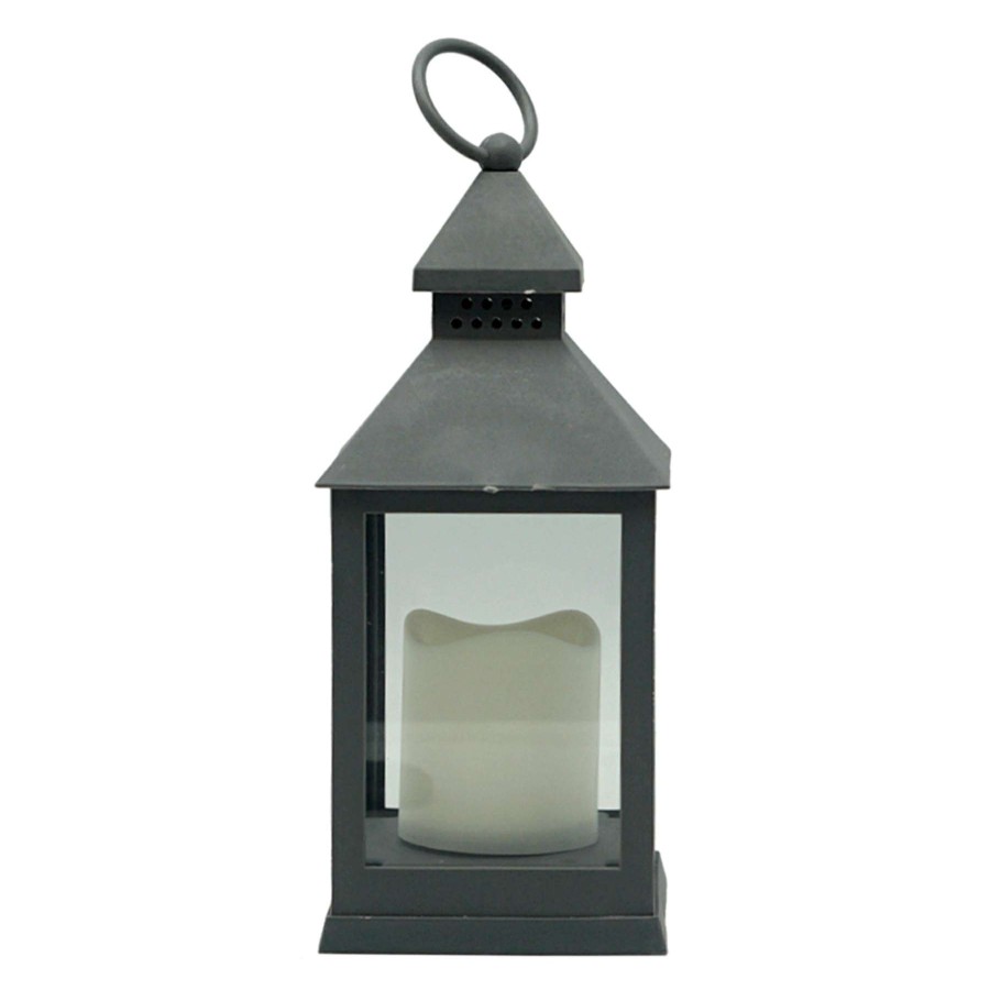 Home Accents * | Outlet Sale Grey Led Lantern, 9