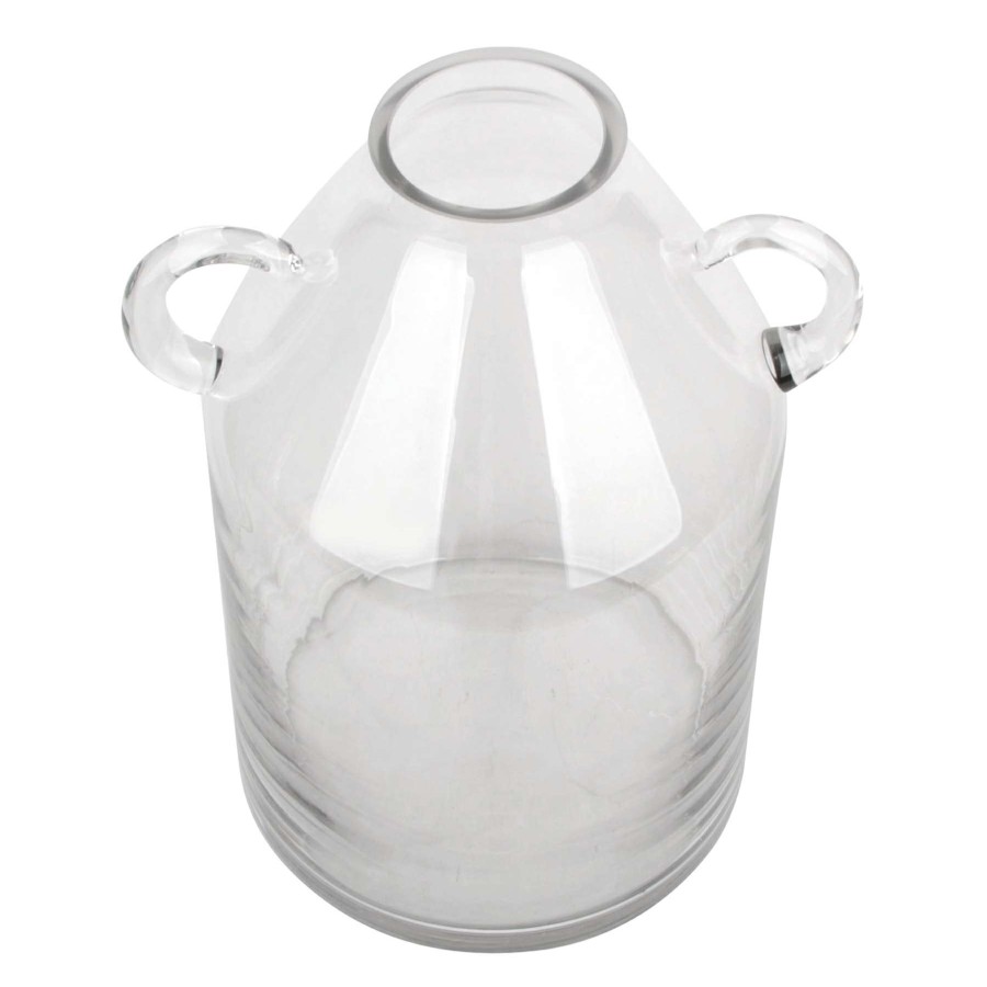 Home Accents * | Outlet Sale Tracey Boyd Clear Glass Vase With Handles, 9