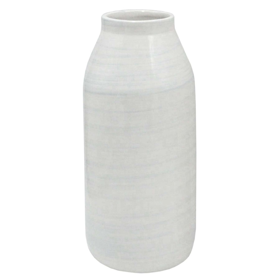 Home Accents * | Low Price White Ceramic Vase, 10