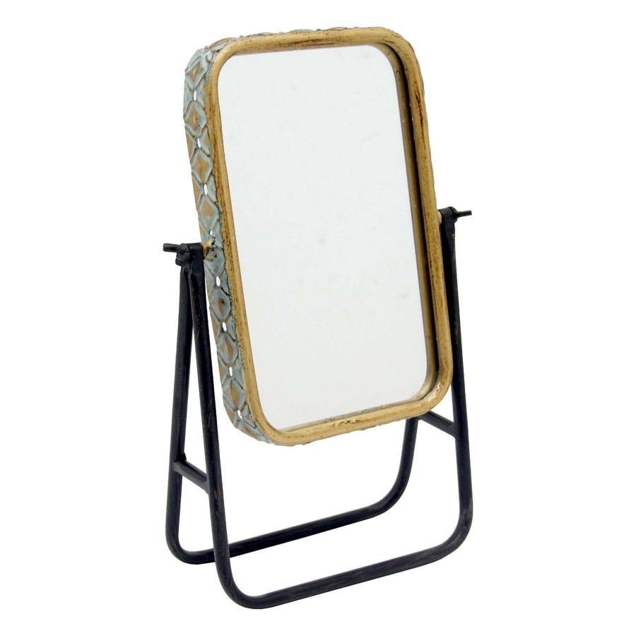 Home Accents * | Featured 12In. Gold Tabletop Mirror