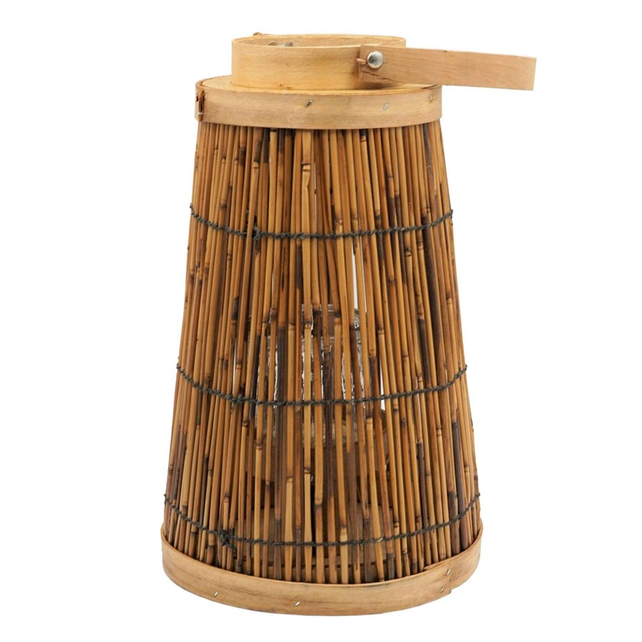 Home Accents * | Best Sellers Tracey Boyd Natural Straw Wood Lantern, 15.5