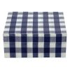 Home Accents * | Exclusive Design Blue & White Check Decal Box, 5 4