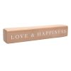 Home Accents * | Exclusive Grace Mitchell Love & Happiness Block Sign, 2 12