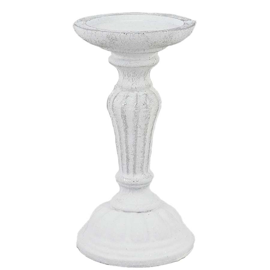 Home Accents * | Sale White Candle Holder, 7.5