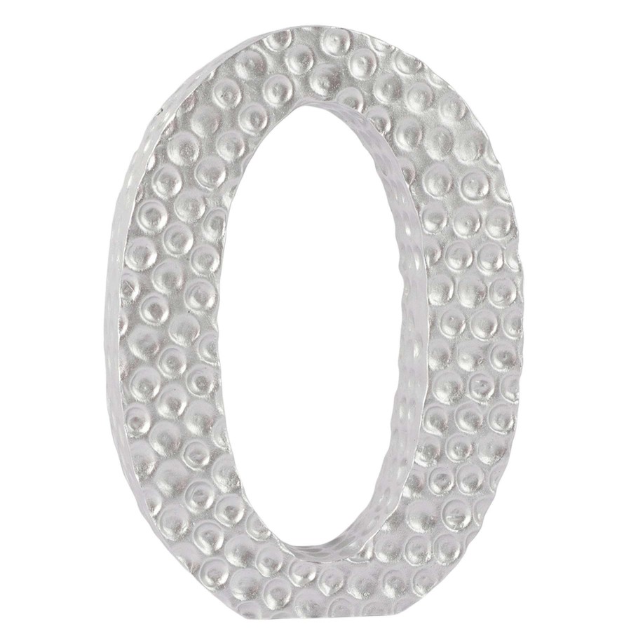 Home Accents * | Featured 6 Silver Monogram Letter, O