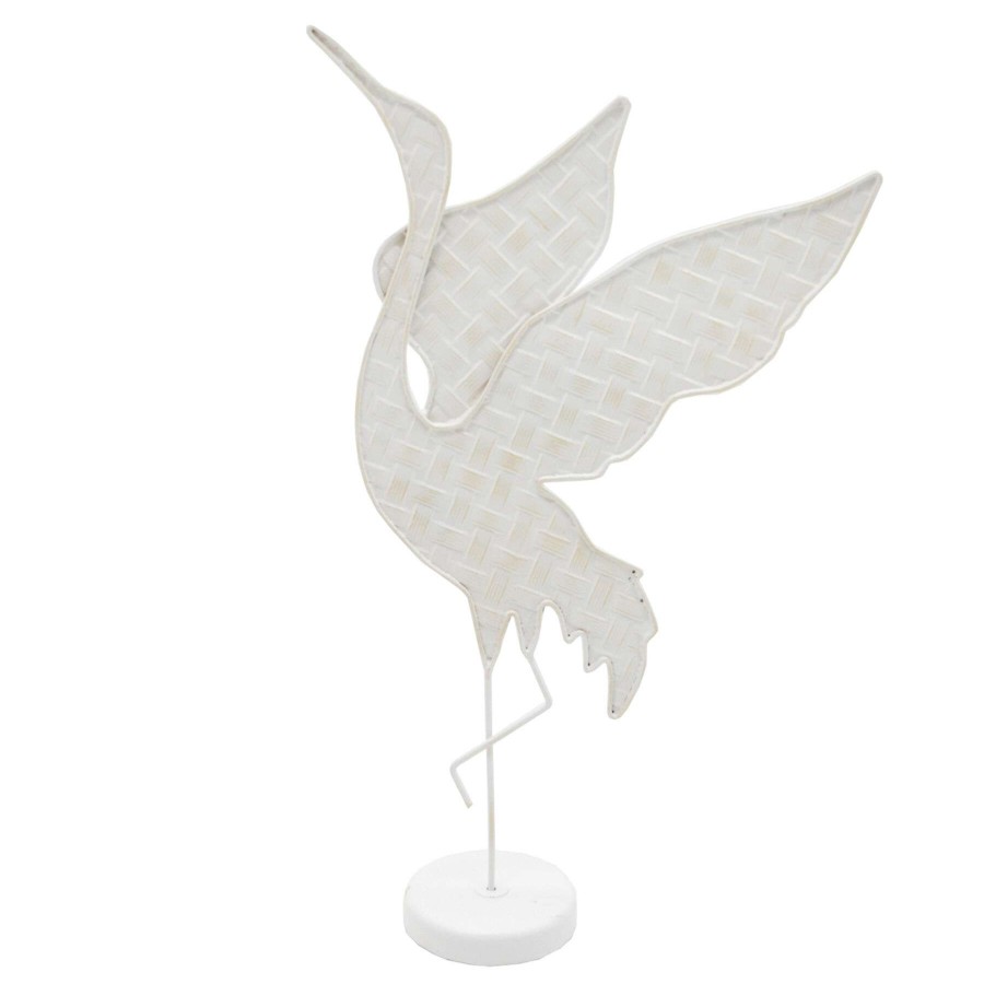 New Style * | Closeout Sale Tracey Boyd White Metal Bird Figurine, 20