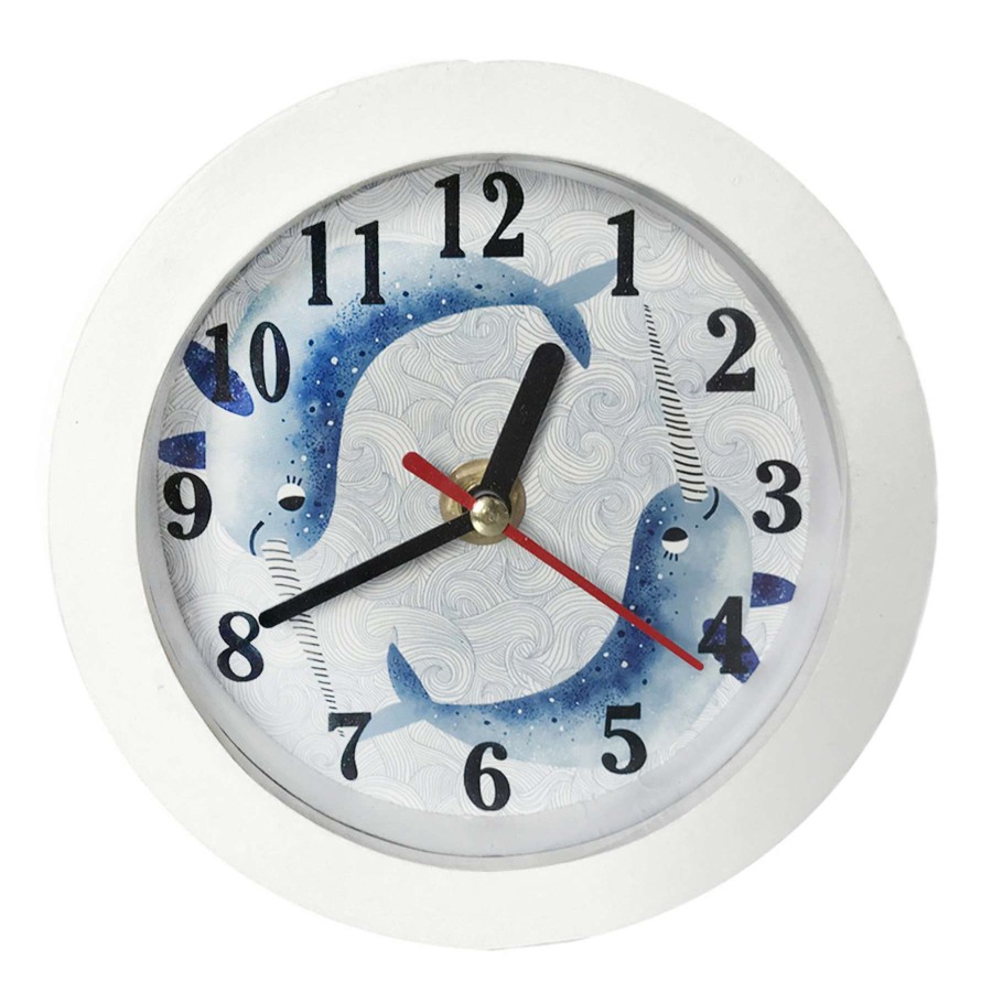 Home Accents * | Reliable Quality Narwhal Clock