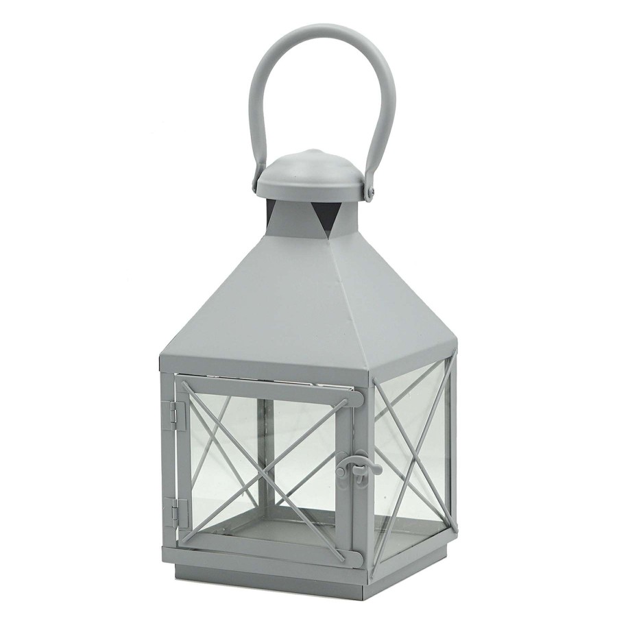 Home Accents * | Top Sellers Grey Metal Lantern, 11